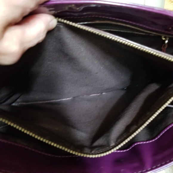 Beautiful Kate Spade purple patent leather purse. - Picture 6 of 7